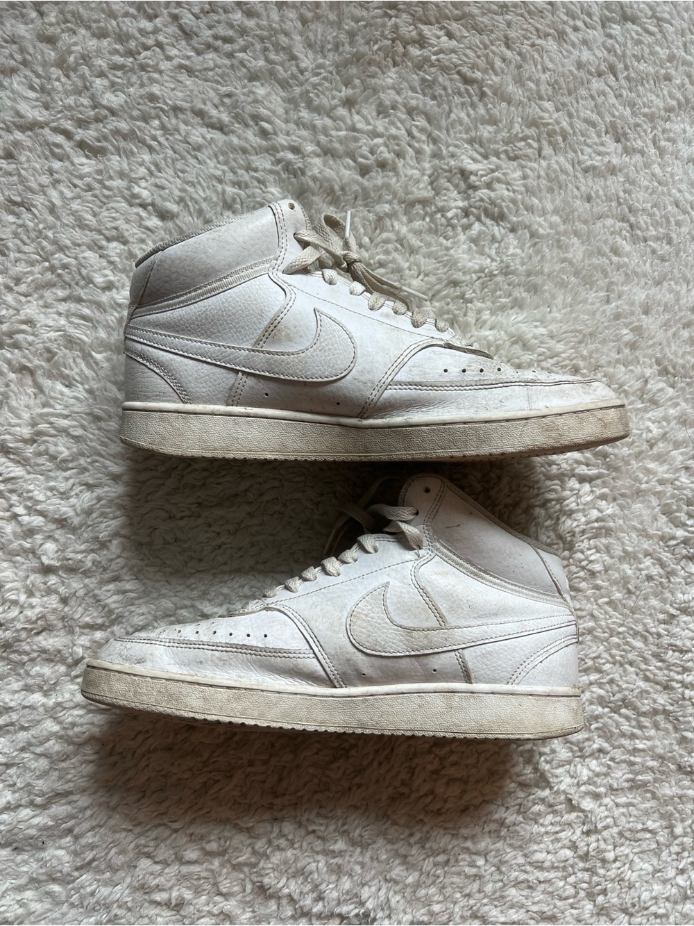 White Mid-Top Sneakers – Women’s Size 10